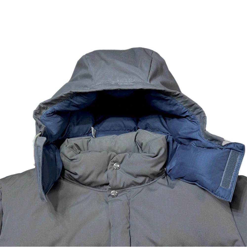 The North Face Vintage Grey Down/Duvet Sierra Hooded Parka Jacket In Size L